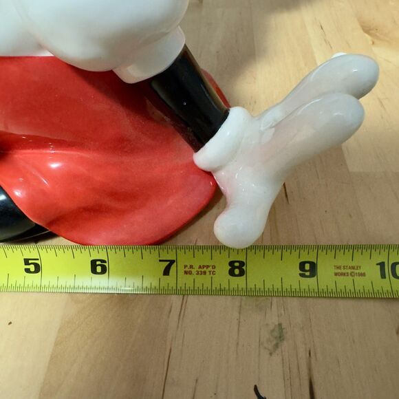 Disney Minnie Mouse Ceramic Musical Figurine Red Bow Yellow Shoes Posing - Works - Picture 9 of 10